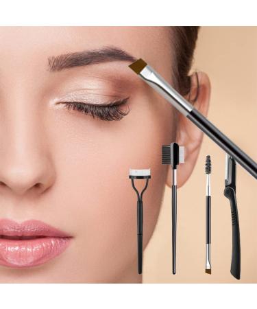Premium Eyebrow & Eyelash Brush Set - 2-in-1 Duo Eyebrow Brush Stainless Steel Eyelash Comb & Razor | International Shipping - Buy Online on GoSupps.com