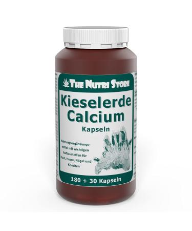Silica Calcium Capsules 180 + 30 pcs. - Food supplement with important building blocks for skin hair nails and bones