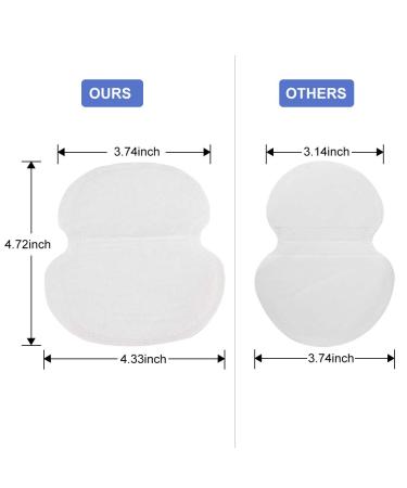 100 PCS Large Underarm Sweat Pads for Women and Men - Fight Hyperhidrosis with CANAGROW Armpit Sweat Pads - Comfortable, Non-Visible, Extra Adhesive - Disposable Sweat Free Armpit Protection - 4.4x4.8 Inch - Buy Online on GoSupps.com