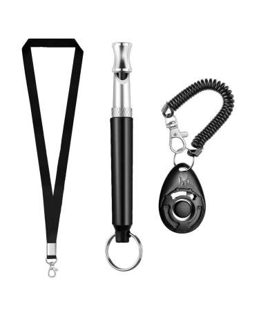 Professional Ultrasonic Dog Whistle With Lanyard & Dog Training Clicker For Recall Stop Barking Adjustable Frequencies Proven Results Pet Training Set