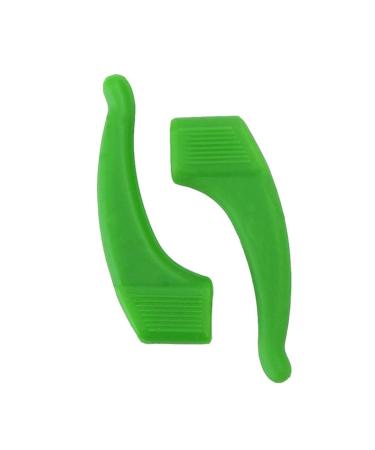 Willwa anti-slip-ear brass glasses glasses accessories glasses silicone handle temple tip holder glasses handle (color: green size: 35 * 15mm) 35 * 15mm green