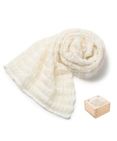Exfoliating Washcloth  Made in Japan  Shower Back Scrubber with Rice Bran Extract Blended as Beauty Essence  Exfoliating Towel  Loofah for Women and Men