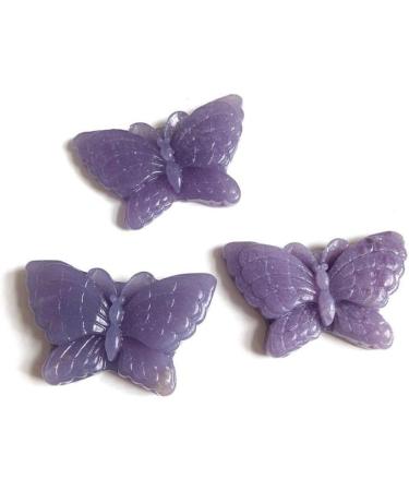 Hand Carved Crystal Gemstones Natural Quartz Crystal purpie mica Butterfly for Gift - (Color: Purple Size: 2inch) Chakra Reiki Balancing - Buy Online on GoSupps.com