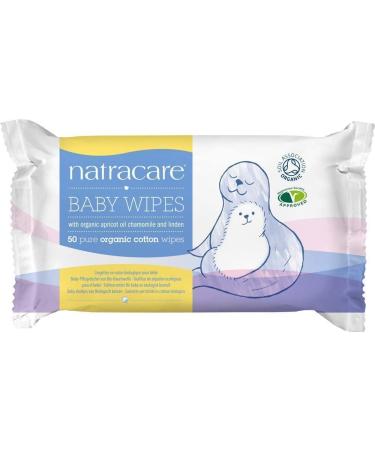 Natracare Organic Cotton Baby Wipes - 50 Pack | Eco-Friendly & Safe for Sensitive Skin | International Shipping Available - Buy Online on GoSupps.com
