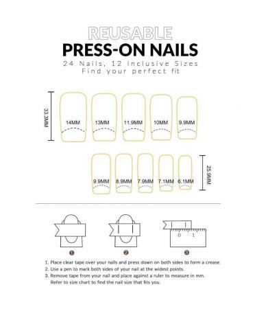Mouyouglow Press on Nails - Square Rosa Gold Foil Marble Ombre White - Fake Nails with Glue - Pink White Marble Pattern - W7 - Buy Online on GoSupps.com