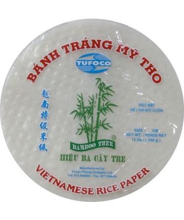 Round Vietnamese Rice Paper 28cm 340g Summer Fried Spring Roll Skin Wrapper Banh Trang Edible Food Prepare