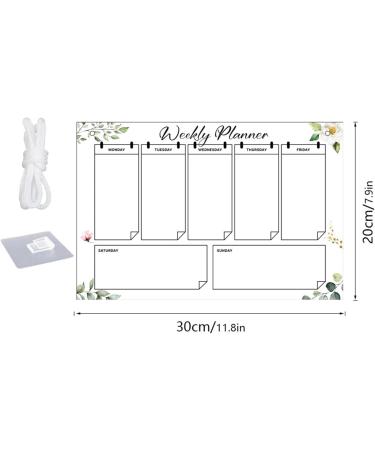 WOBBLO Acrylic Weekly Wall Planner - Acrylic Dry Erase Weekly Planner - Dry Erase Acrylic Wall Calendar - Weekly Planner Housewarming Gift - Buy Online on GoSupps.com