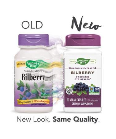 Nature's Way Bilberry Standardized Extract Veg Capsules 90 ea - Pack of 3 | 270 Count Total - Buy Online on GoSupps.com