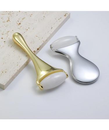 Shop Premium White Jade Roller & Facial Massage Stick | International Shipping Available - Buy Online on GoSupps.com