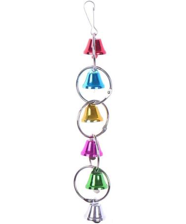 Colourful Ringer Bells Swing Toy for Bird Parrot African Greys Macaw Budgies Parakeet Cockatiels Cockatoo Conure Lovebird Finch Cage Perch - Buy Online on GoSupps.com