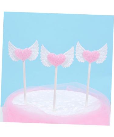 ibasenice 20pcs Bridal Shower Heart Fruit Picks Baby Shower Holiday Cupcake Picks Valentines Cupcake Topper Capacillos Para Cupcake Glitter Cake Decorations Paper Cup Bride Wedding White - Buy Online on GoSupps.com