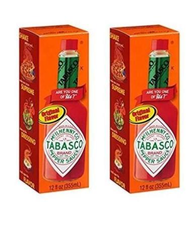 Tabasco Original Flavor Pepper Sauce 12 Fl oz ( 2 pack ) Original 12 Fl Oz (Pack of 2)