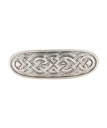 Amaxer Viking Gold Silver Barrettes for Women Girls Celtic Hair Clips for Thick Thin Hair Vintage French Hair Clips Hair Styling Accessories (Silver-Celtic Knot)