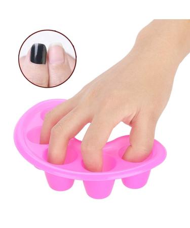 Portable Five-Finger Nail Gel Removal Bowl Set - 5 Soft Plastic Hand Sink Bowls for Manicure & Beauty Salons - Buy Online on GoSupps.com