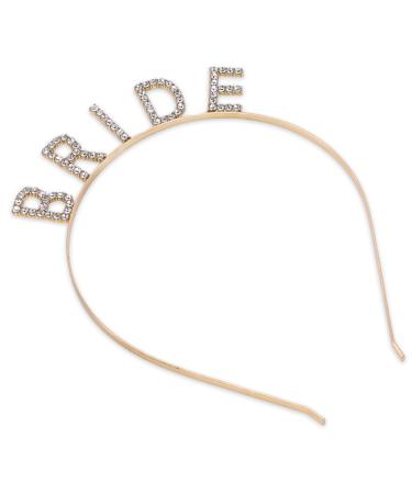 KALIONE Rhinestone Bride Headband Bride Crown  Crown Headband for Women Elegant Crown Head Bands  Bridal Headband for Bachelorette Party Headbands(Rose Red)