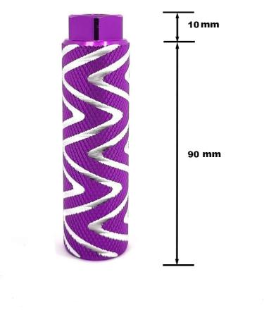 Mantain Bike Foot Pegs | 4 Length Aluminum Alloy Cylinder | Anti-Skid S Stripes | Purple | 3/8 inch Axle Fit | 2 Pairs - Buy Online on GoSupps.com