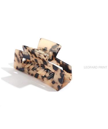 Large Cutout Tortoise Shell Hair Claw Clip - French Design Rectangle Hair Clamp for Women and Girls - Buy Online on GoSupps.com