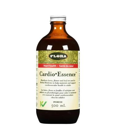 Flora Health Cardio Essence Traditional Herbal Liquid Blend Cardiovascular Health Support - Relaxing Blend of Hawthorn Berry Flower and Leaf Passion Flower and Hibiscus Daily Tonic - 500mL