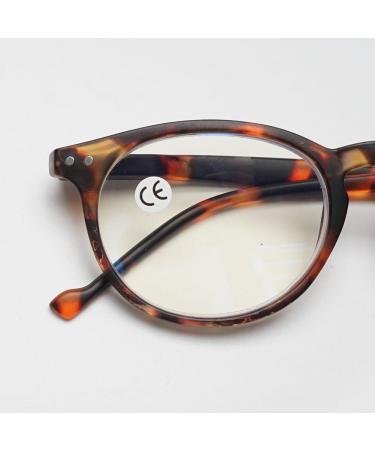 Lanomi Retro Reading Glasses with Blue Light Filter Spring Hinges Oval Design 2.5x Magnification for Men & Women - Perfect Visual Aid for Computer Use - Buy Online on GoSupps.com