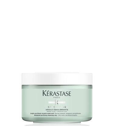 Kerastase Specifique Argile Equilibrante Cleansing Clay | Cleansing Hair Mask for Oily Roots and Dry Ends | Removes Impurities & Refreshes Scalp | With Amino Acid | For Oily to Normal Hair | 8.5 Fl Oz
