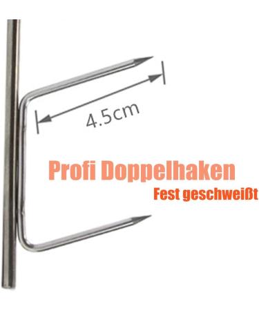 Professional 21cm Smoking Hooks - 10/20 Piece Double Hook Set for Fish Smoking - Buy Online on GoSupps.com