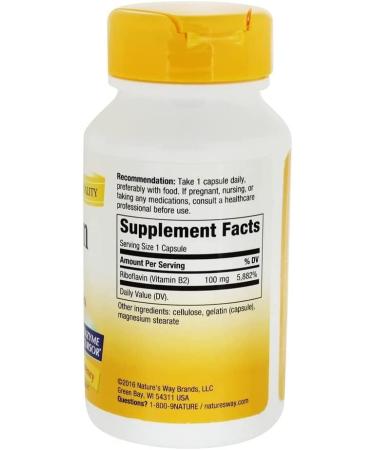Nature's Way B2 100mg 100 Caplets - Essential Vitamin for Energy and Metabolism - Buy Online on GoSupps.com