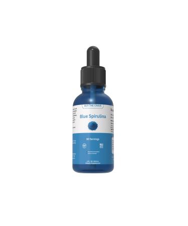BUY THE CRAVE Blue Spirulina Drops 500 mg per Serving | Natural Phycocyanin | 60 Servings | Superfood Liquid Extract for Energy Immunity & Antioxidant Support