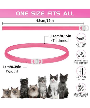 YOTANGO Cat Collar Repellent 2 Pack Cat Collar-Built-in Pant-Based Formula Strong Repellency Slow Release Glow in the Dark Pleasant Aroma Waterproof (Pink) - Buy Online on GoSupps.com