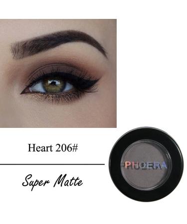 Phoera AQUAPURITY Waterproof Matte Eyeshadow Palette - 12 Pigment Colors in Face Powder Eye Shadow Compact (206 HEART) - Buy Online on GoSupps.com
