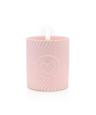 HIGHONLOVE Massage Candle Luxurious Soy-Based Massage Candle with Coconut Oil Natural Massage Candle Made with Hemp Oil (Strawberries & Champagne) (250g)