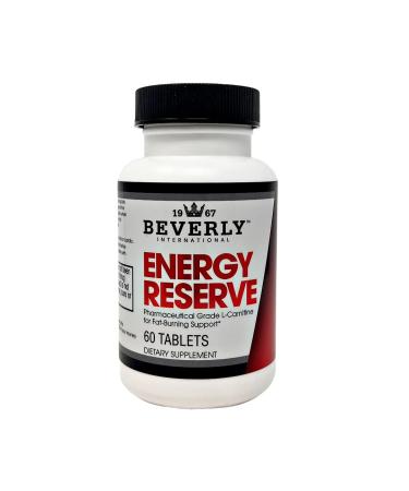 Beverly International Energy Reserve 60 Tabs.1200 mg per serving. Pharmaceutical grade L-Carnitine Nutritional Supplement. Plays critical role in helping mitochondrial function & energy production.