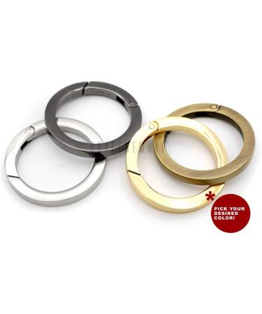 2pcs SCOF Metal O Ring Spring Opening Purse Making Snap O-Rings 1 1/2 Inch Gunmetal - Buy Online on GoSupps.com