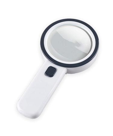 Optical Glass Lens Magnifier with Light Magnifier Antique Collection Appreciation Reading Magnifier Black and White 30x Made in China