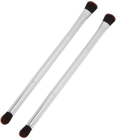 Eyeshadow Brush Set Double Ended Makeup Soft Fiber Hair Nose Contour Eyeshadow Brush Cosmetic Tool for Even Powder Grasping with Electroplated Handle - Buy Online on GoSupps.com