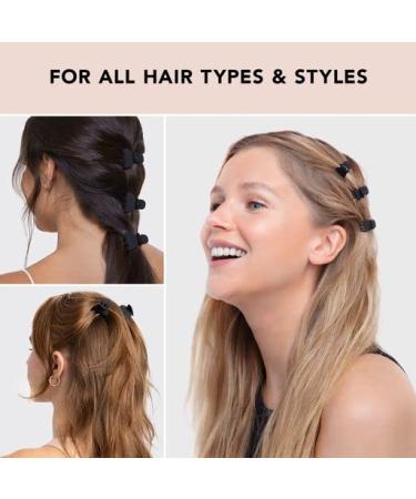 Kitsch Small Hair Clips for Women - Recycled Plastic Claw Clips & Mini Clips for Thin Hair - 6 Pcs Tortoise & Black Set - Buy Online on GoSupps.com