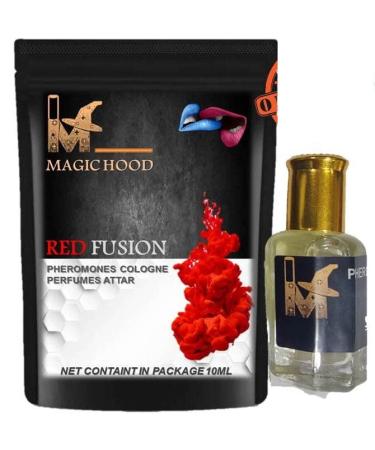 MagicHood Roll-On - The Original Pheromone Attract Formula Infused Essential Oil Perfume Cologne - Unisex For Men and Women 10ml (RED FUSION)
