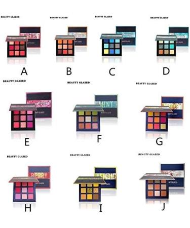 9 Colors Eyeshadow Matte Shimmer Glitter Eye Shadow Palette Natural Waterproof Long Lasting Pigmented Eyeshadow Powder Cosmetics (#G) - Buy Online on GoSupps.com