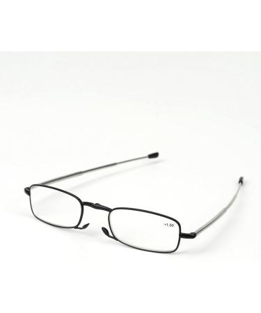 Reading Glasses 2 Pair Reader Compact Folding Magnify Glasses Black and Gunmetal +2 - Buy Online on GoSupps.com
