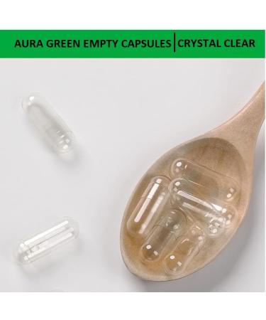 Buy Aurora Green Veggie Empty Capsules - 100 Vegan Size 0 Capsules for Weight Loss | Vegetarian & Clear - Buy Online on GoSupps.com