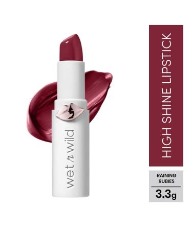 Wet n Wild Megalast Moisturizing Lipstick - Raining Rubies | Shiny Finish & Nutrient-Rich Formula with Coenzyme Q-10 Vitamin A & E | Shop Internationally - Buy Online on GoSupps.com