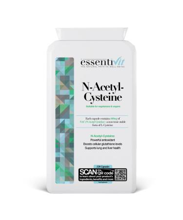essentiVit N-Acetyl Cysteine (NAC) 600mg 120 Vegan Capsules High Grade NAC Supplement UK Made