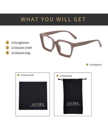 Buy LJCZKA Blue Light Blocking Glasses for Women & Men - Classic Thick Frame Square Design - Fashionable & Stylish eCommerce Shipping Worldwide - Buy Online on GoSupps.com