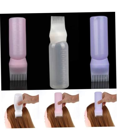 Rachlicy Hair Dye Bottle Applicator Root Comb Applicator Hair Coloring Bottle with Brush 120ml Pink Hair Dye Brush Bottle Root Comb Applicator Bottle Hair Coloring Comb Bottle - Buy Online on GoSupps.com
