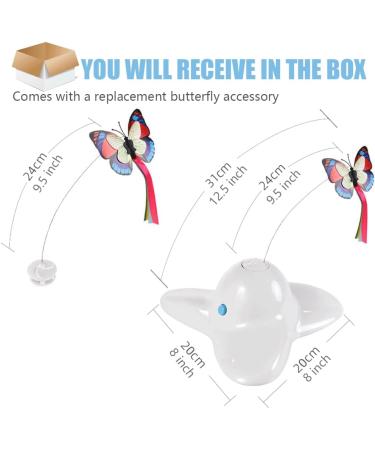 Speedy Panther Interactive Cat Toys for Indoor Cats Adult Kitten Toy Interactive Cat Toys with 360 Electric Cat Butterfly Toys Rotating - Buy Online on GoSupps.com