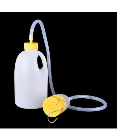 YUMSUM Male Men's Travel Bed Urinal 1700 ML Pee Bottle with Tube - Urine Collector - Buy Online on GoSupps.com