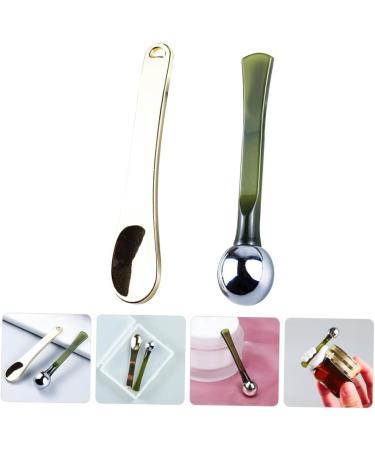  Beatifufu Set of 2 Mini Makeup Spatulas for Face Cream Eye Cream Spatula Cosmetic Scraper Mini Spoons Beauty Spoon for Face Cream - Buy Online on GoSupps.com
