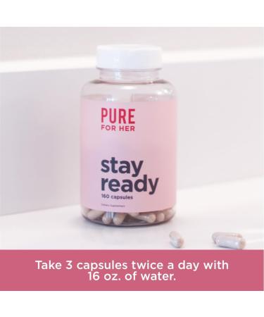 Pure for Her Vegan Original Stay Ready Fiber Supplement for Women - Digestive Support with Aloe Vera - 160 Capsules - Buy Online on GoSupps.com