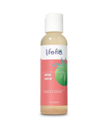 LIFE-FLO Aloe Vera  Soothing Moisture for Dry Skin Care  Calms Redness  Conditions & Hydrates Skin with Organic Aloe Vera Juice  No Synthetic Thickeners or Fillers  Not Tested on Animals  4 FL OZ