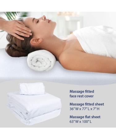 ForPro Premium Flannel 3-Piece Massage Sheet Set in White - Ideal for Massage Tables - Buy Online on GoSupps.com