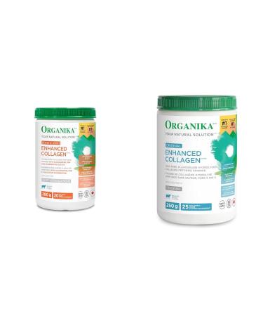 Organika Enhanced Collagen Bone and Joint Powder- with Glucosamine MSM Chondroitin Sulfate & Enhanced Collagen Peptides Protein Powder For Healthy Hair Skin Nails